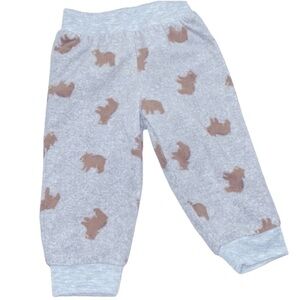 Simple Joys by Carters teddy bear grey soft fleece joggers size 12 months